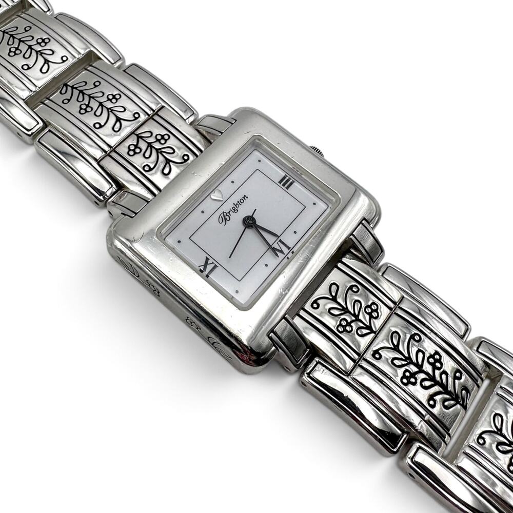 Brighton Dresden Silver Etched Bracelet Watch New Battery